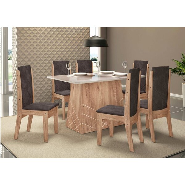 Mesa Celta Liz 1,35 X 0,90 C/ 6 Cadeiras 15382-20182