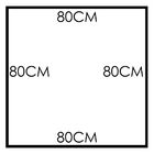Mesa Central Itabuna 4 Pes - Madeira Quadrado Preto - 80cm