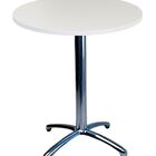 Mesa Central Itabuna 4 Pes - Madeira Redondo Branco - 80cm