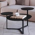 Mesa Centro 03 Tampos Chanfrada Pe Pr Artesano