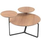 Mesa Centro 03 Tampos Chanfrada Pe Pr Artesano