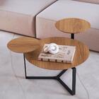 Mesa Centro 03 Tampos Chanfrada Pe Pr Artesano