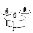 Mesa Centro 03 Tampos Chanfrada Pe Pr Artesano