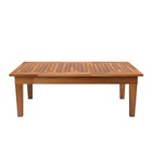 Mesa Centro 80x40 Ripada Madeira Rustica Castanho