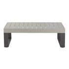 Mesa Centro Alumínio Las Vegas 132x73cm Cinza Naterial