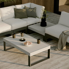 Mesa Centro Alumínio Las Vegas 132x73cm Cinza Naterial