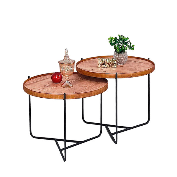 Mesa Centro Apoio Conjunto Canto Sofá Pequena Madeirado Mesin