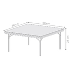 Mesa Centro Com Tampo Espelhado Tamarine Canela