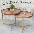 Mesa Centro Conjunto Canto Sofá Apoio Mesinha Pequena Madeira
