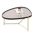 Mesa Centro De Sala Kingston Preto Dourado