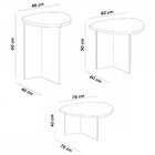 Mesa Centro Delta Pinho/off White - Artely Móveis