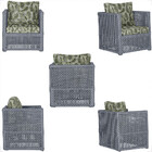 Mesa Centro E 1 Poltrona Madri Corda Náutica Estofado  5 Tram