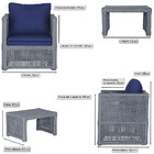 Mesa Centro E 2 Poltronas Madri Corda Náutica Estofado 10 Tra