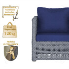 Mesa Centro E 2 Poltronas Madri Corda Náutica Estofado 10 Tra