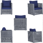 Mesa Centro E 2 Poltronas Madri Corda Náutica Estofado 10 Tra