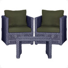 Mesa Centro E 2 Poltronas Madri Corda Náutica Estofado 13 Tra