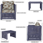 Mesa Centro E 2 Poltronas Madri Corda Náutica Estofado  6 Tra