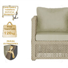 Mesa Centro E 3 Poltronas Madri Corda Náutica Estofado 7 Tram