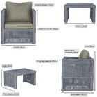 Mesa Centro E 3 Poltronas Madri Corda Náutica Estofado 8 Tram