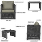 Mesa Centro E 3 Poltronas Madri Corda Náutica Estofado 8 Tram