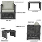 Mesa Centro E 3 Poltronas Madri Corda Náutica Estofado  3 Tra