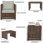 Mesa Centro E 3 Poltronas Madri Corda Náutica Estofado  3 Tra