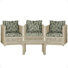 Mesa Centro E 3 Poltronas Madri Corda Náutica Estofado  5  Tr