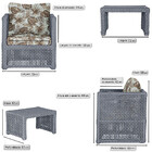 Mesa Centro E 3 Poltronas Madri Corda Náutica Estofado  6 Tra