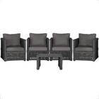 Mesa Centro E 4 Poltronas Madri Corda Náutica Estofado 11 Tra