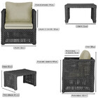 Mesa Centro E 4 Poltronas Madri Corda Náutica Estofado 7 Tram