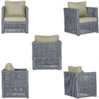 Mesa Centro E 4 Poltronas Madri Corda Náutica Estofado 7 Tram