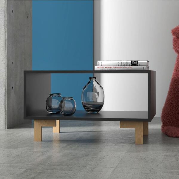 Mesa Centro Easy Brv - Preto / Pinus Claro