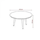 Mesa Centro Luna 670 Patrimar Móveis Preto Acetinado