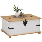 Mesa Centro Madeira 5 Gavetas Rústico Tequila - Branco