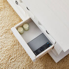 Mesa Centro Madeira 5 Gavetas Rústico Tequila - Branco