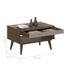 Mesa Centro Marzano Marrom Fumê