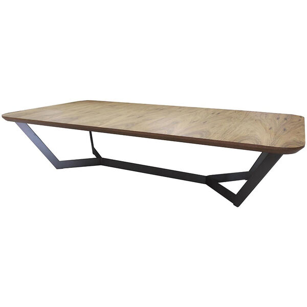 Mesa Centro Natalie Com Base Em Aço E Tampo Na Cor Freijo 135