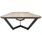 Mesa Centro Natalie Com Base Em Aço E Tampo Na Cor Freijo 135