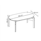 Mesa Centro Oblonga Lizz - Offwhite/cedro