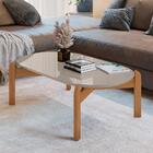 Mesa Centro Oblonga Lizz - Offwhite/cedro