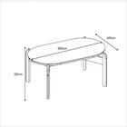 Mesa Centro Oblonga Lizz - Offwhite/cedro