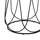 Mesa Centro Rendonda Cidreia Preta E Madeira 50 Cm