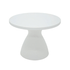 Mesa Centro Resina Redonda Flut 43,9x43,8cm Branco