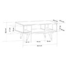 Mesa Centro Retrô 45 - Olivar - Rustik Carvalho / Amarelo