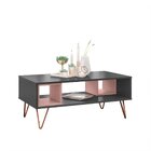 Mesa Centro Retro Metal Dallas Olivar Grafito/rose