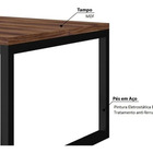 Mesa Centro Sala Pés De Ferro 60x40 Tampo Mdf