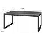 Mesa Centro Sala Pés De Ferro Industrial 80x40 Tampo Mdf Amad