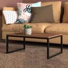 Mesa Centro Sala Pés De Ferro Industrial 80x40 Tampo Mdf Amad