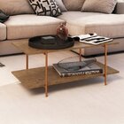 Mesa Centro Tube Industrial Artesano Vermont/cobre