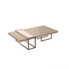 Mesa Centro Tubular Bronze Madeirado Escuro Lilies Móveis